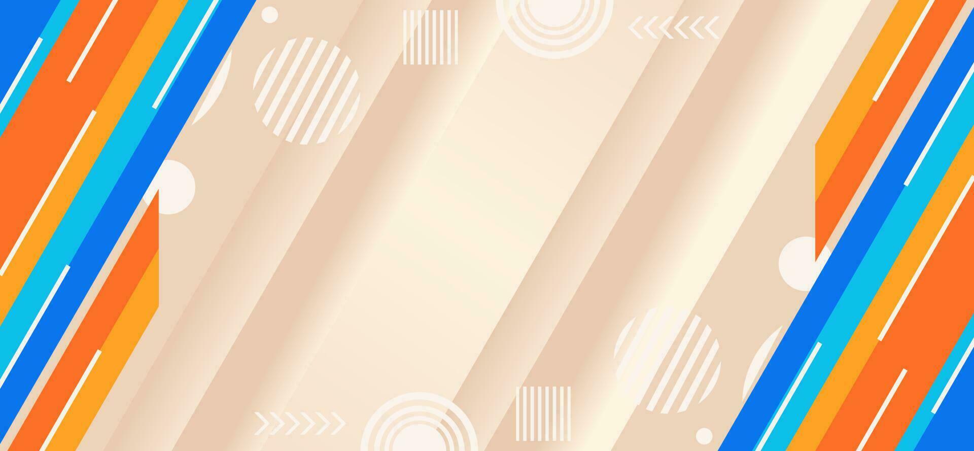 Abstract blue and orange background. Abstract background with stripes pattern. Vector background