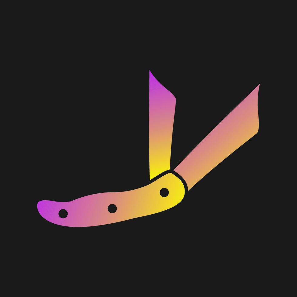 Ranger Pocket Knife Vector Icon