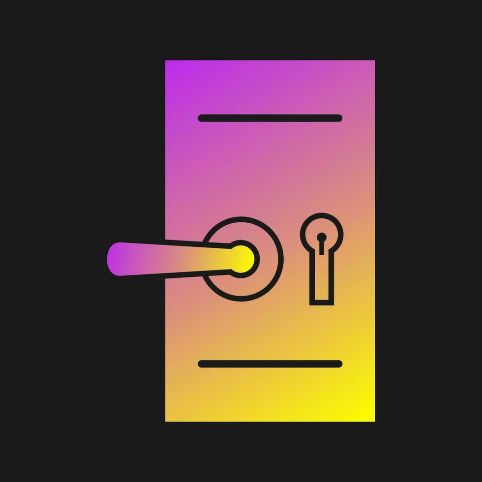 Door Security Lock Vector Icon