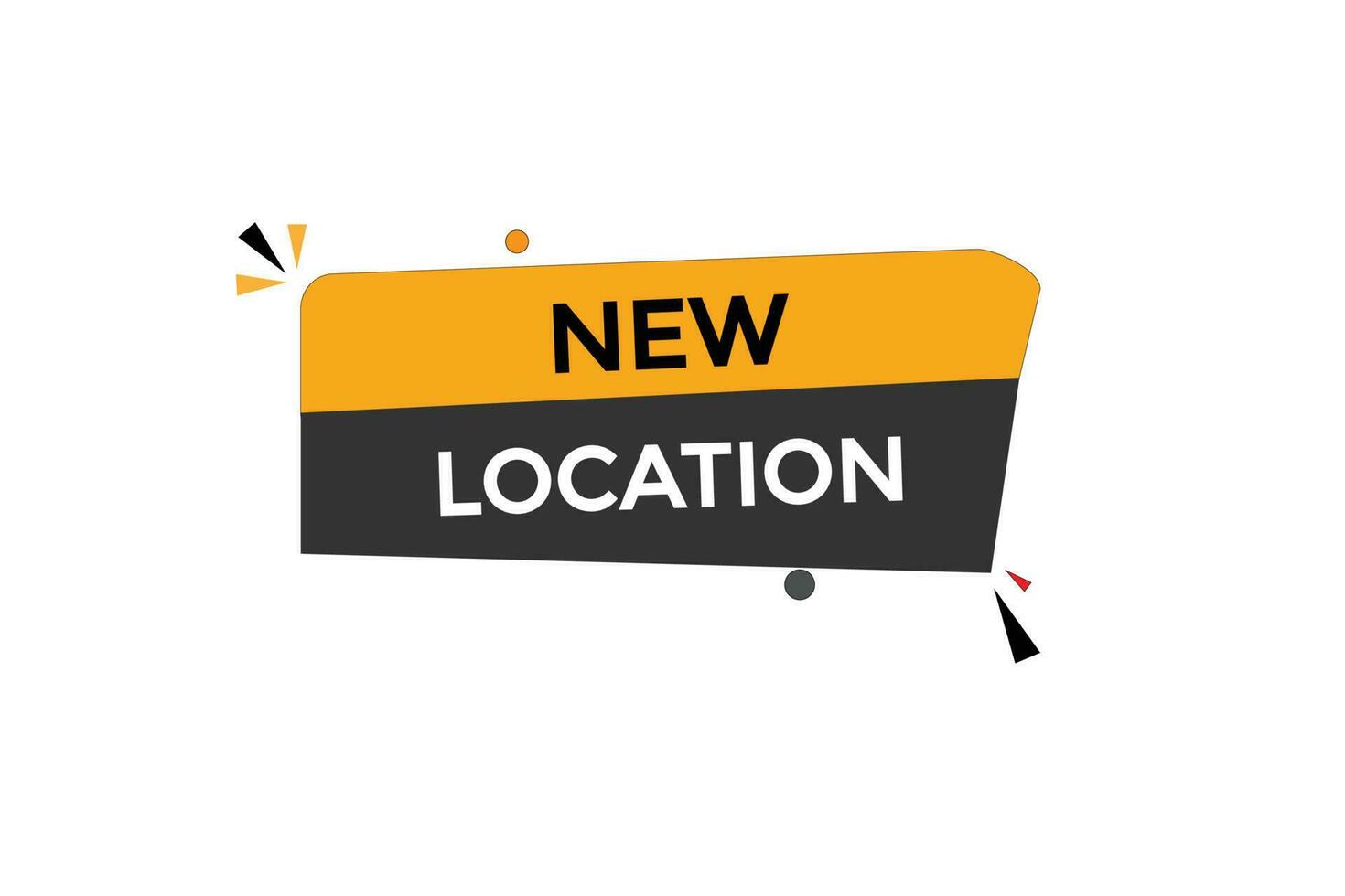 new location vectors, sign,lavel bubble speech new location vector