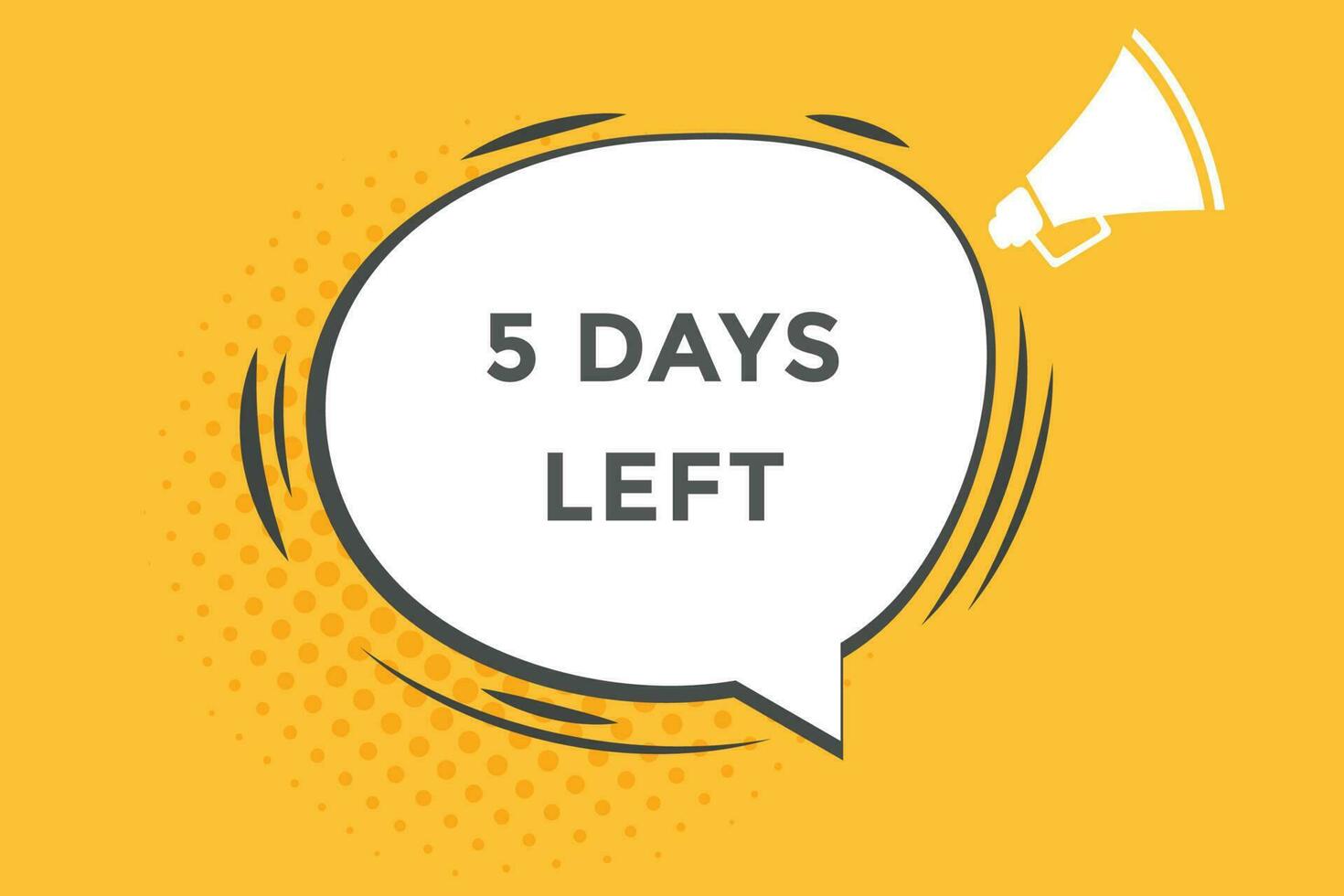 5 days left countdown template, 5 day countdown left banner label button eps 5 vector