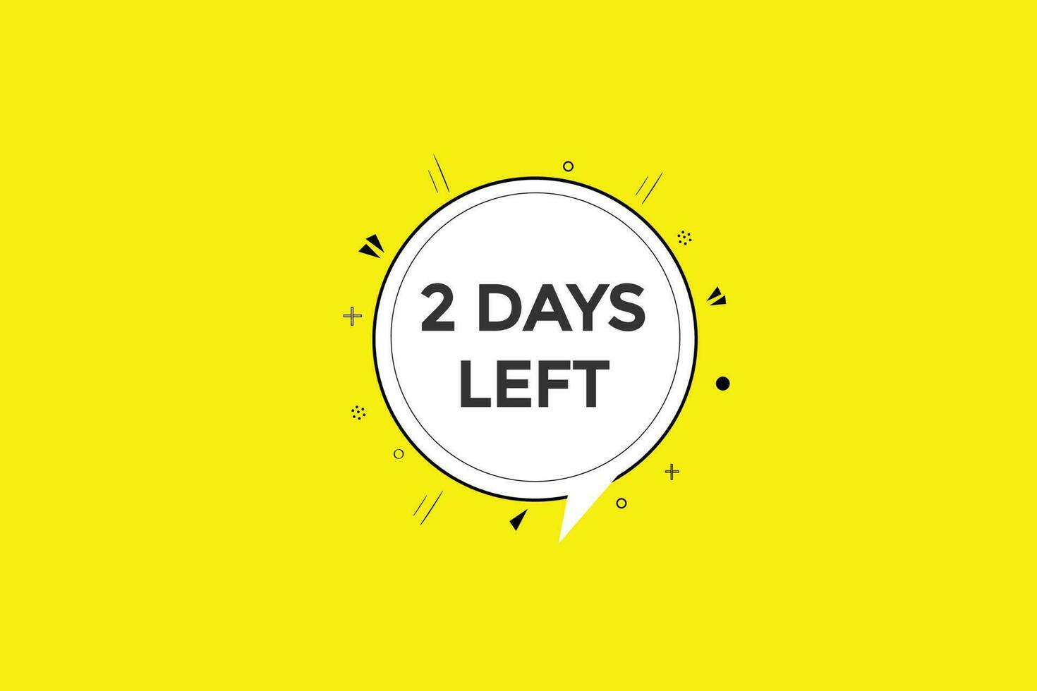 2 days left countdown template, 2 day countdown left banner label button eps 2 vector
