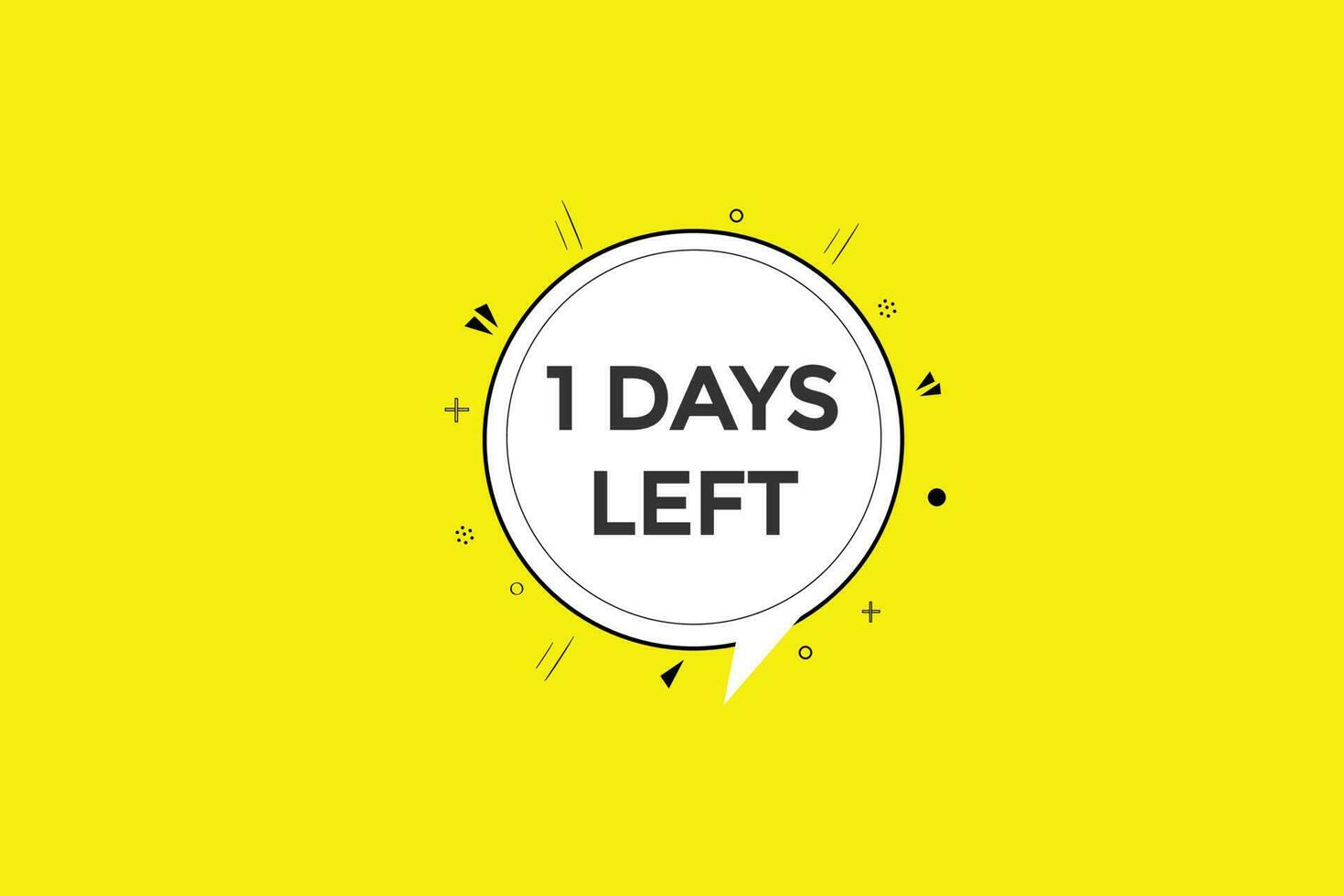 1 days left countdown template, 1 day countdown left banner label button eps 1 vector