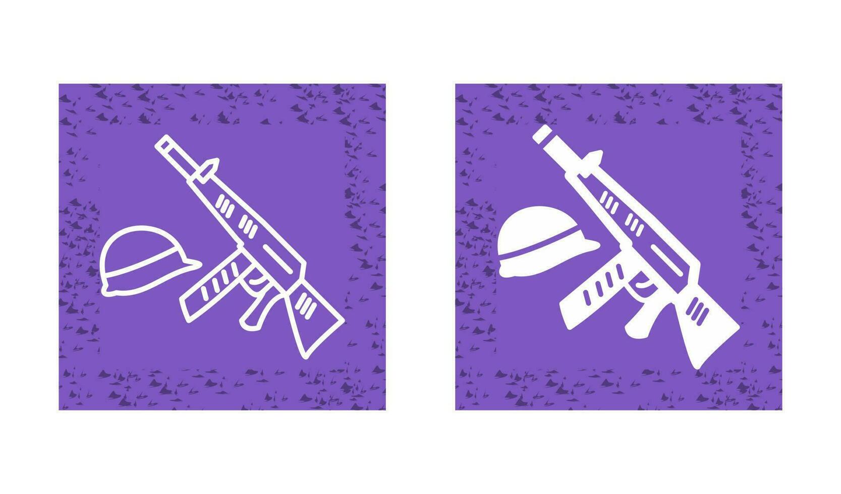 Gun and Helmet Vector Icon