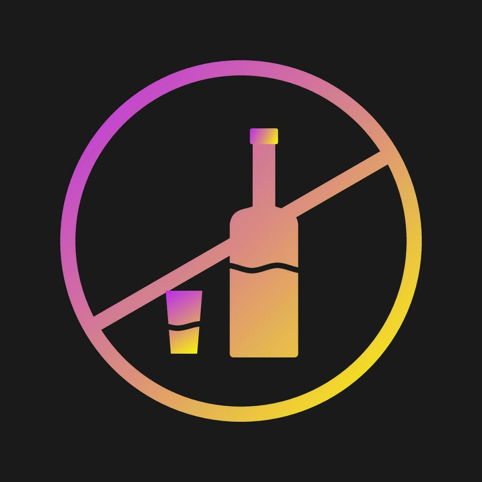No Drinks Vector Icon