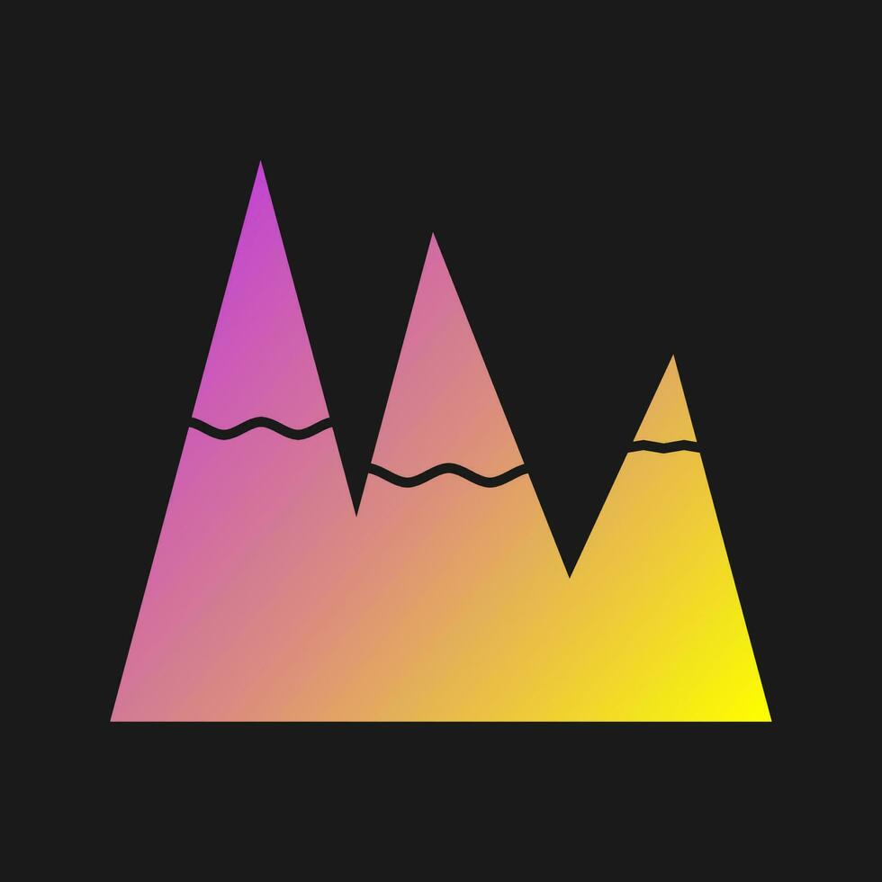Ice Top Mountain Vector Icon