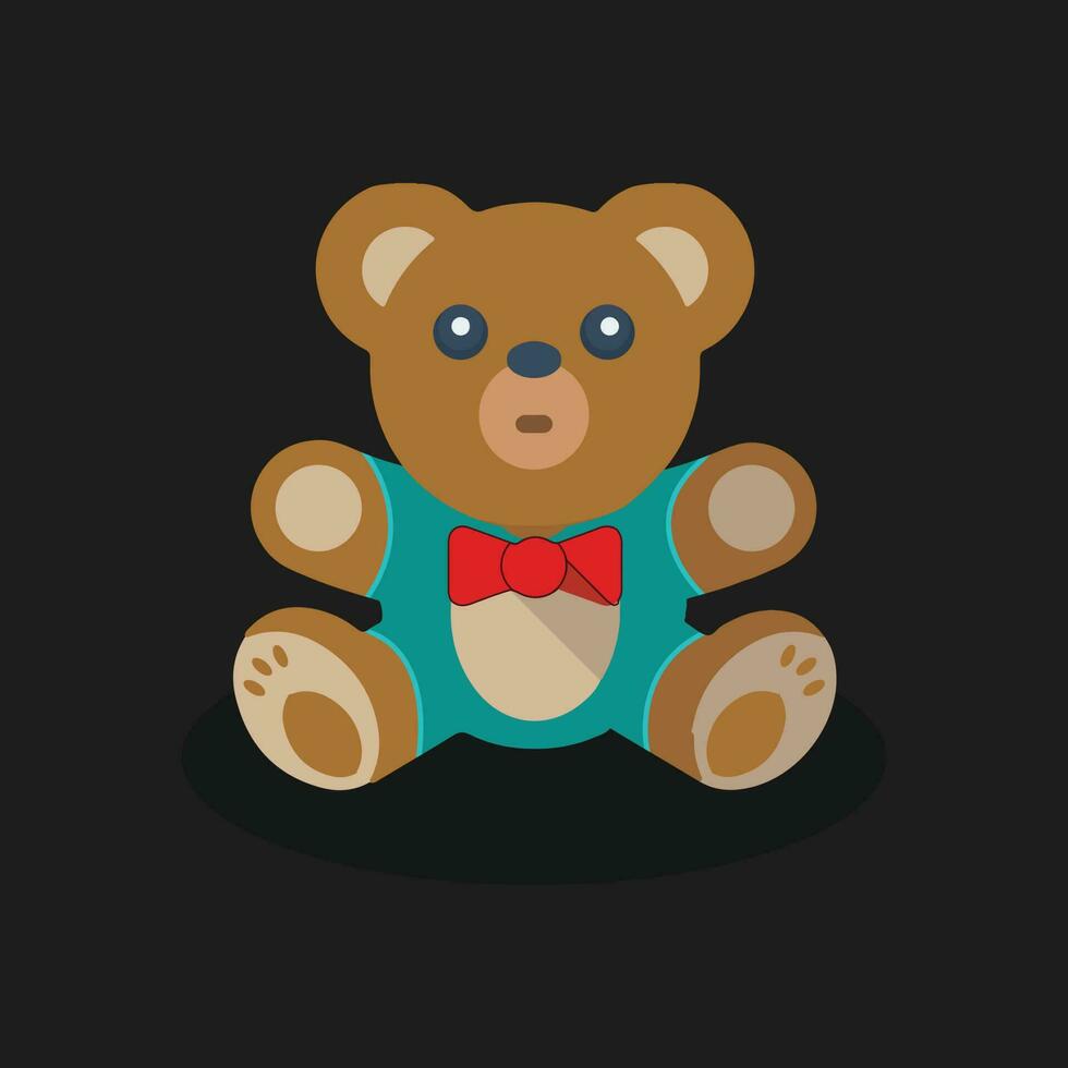 a teddy bear cartoon illustration vector