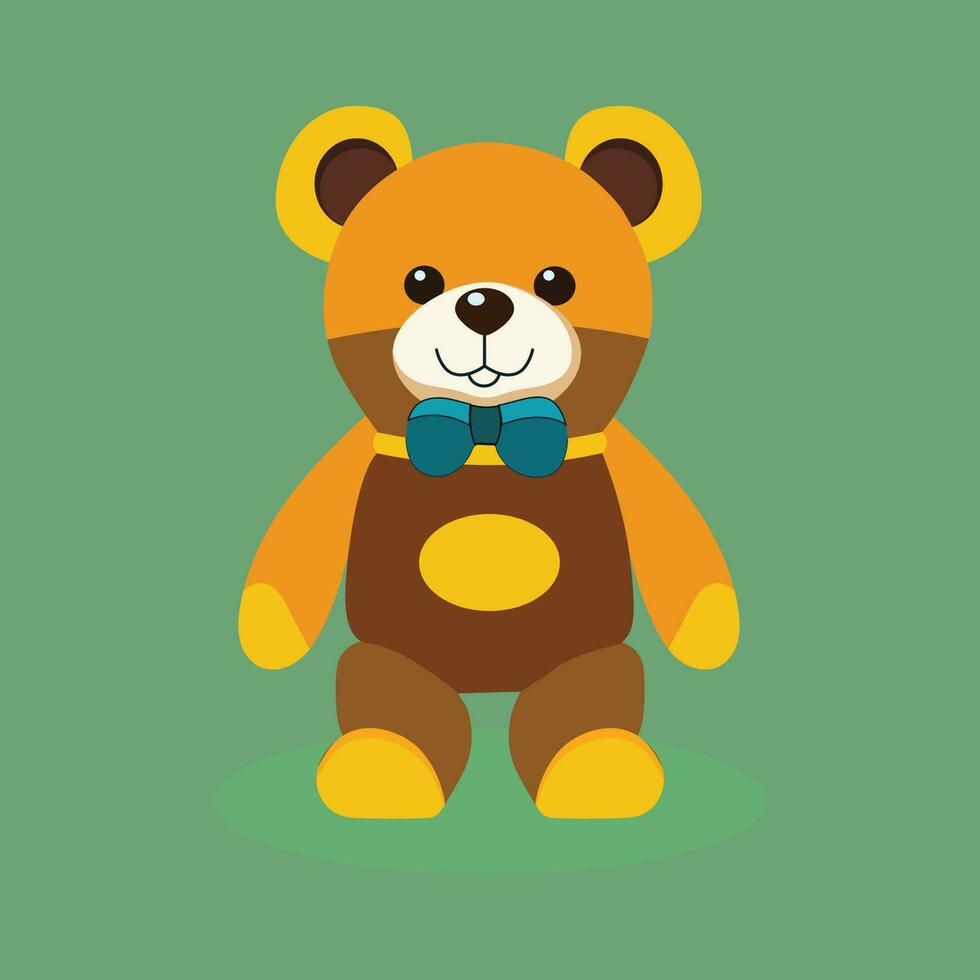 a teddy bear cartoon illustration vector