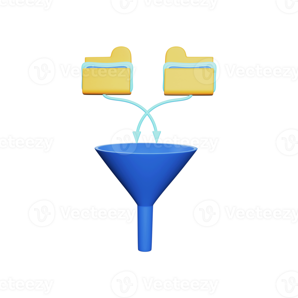 Filter Folder File Symbol 3D Render. png