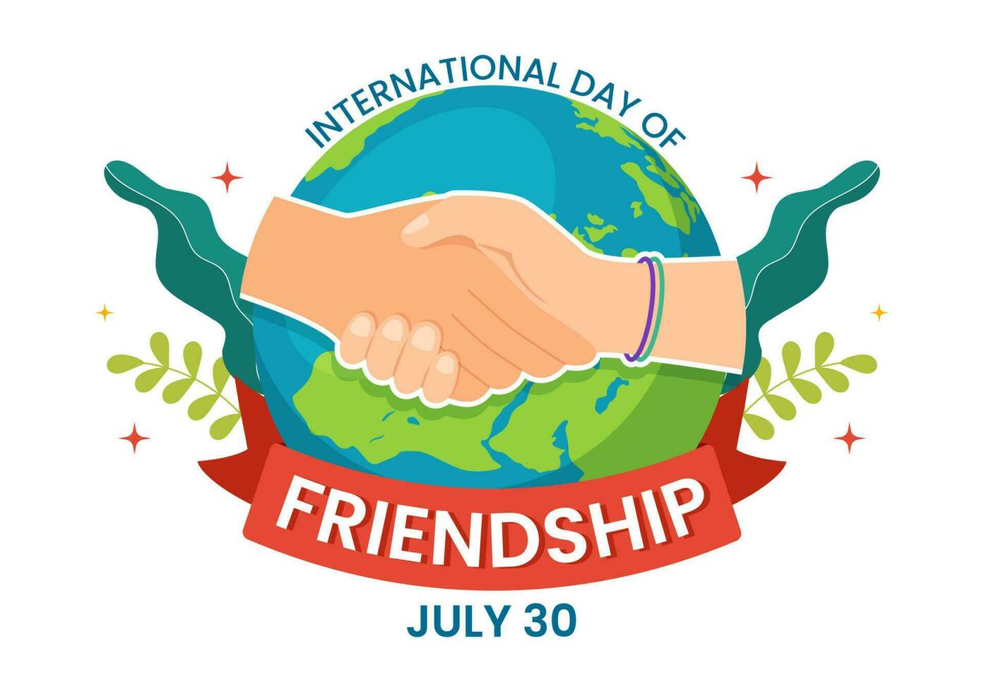 Happy Friendship Day Vector Illustration with Young Boys and Girls Togetherness in Flat Cartoon Hand Drawn Landing Page Background Templates