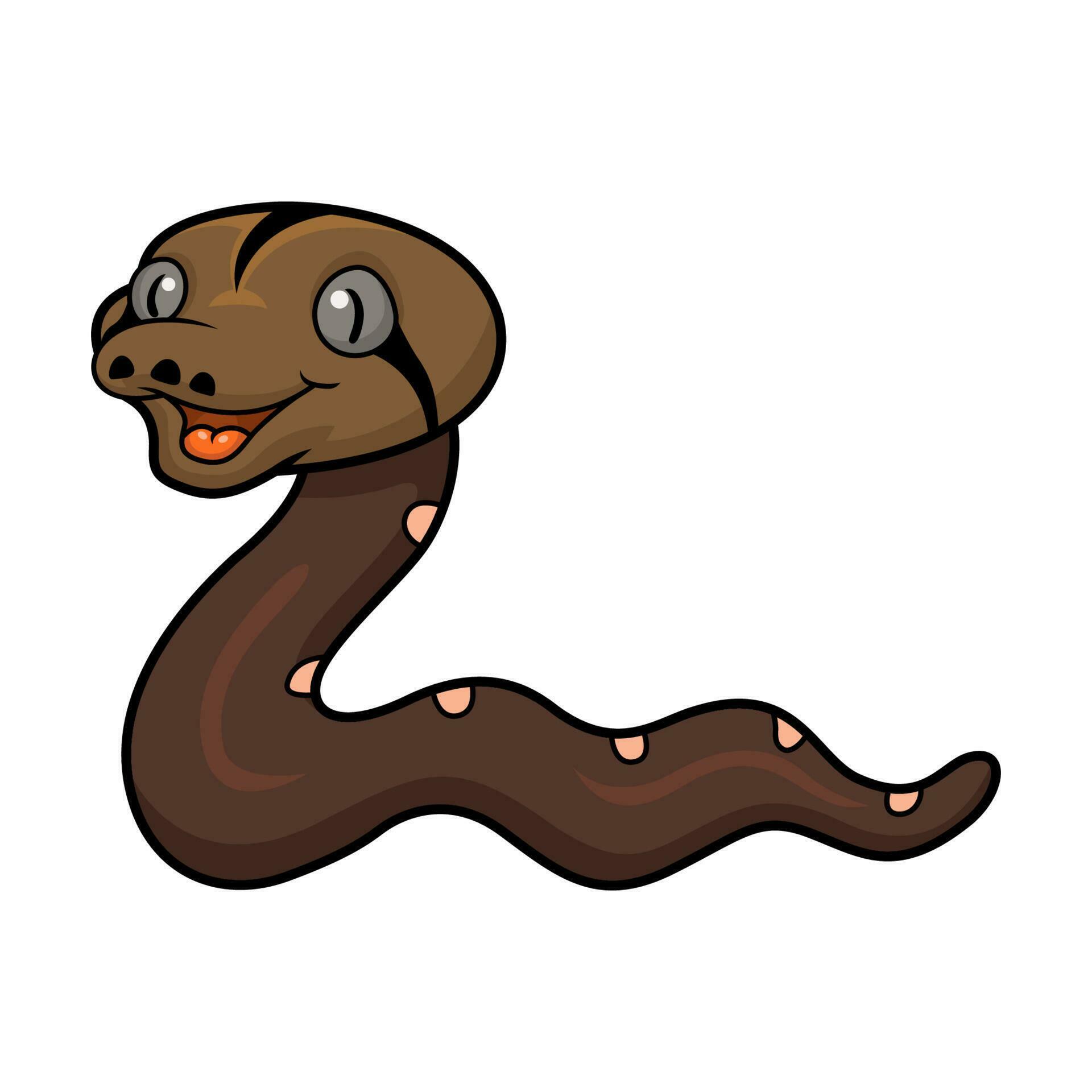 Cute golden child phantom reticulatus python cartoon 23751200 Vector ...