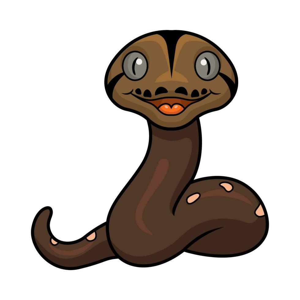 Cute golden child phantom reticulatus python cartoon 23751208 Vector ...