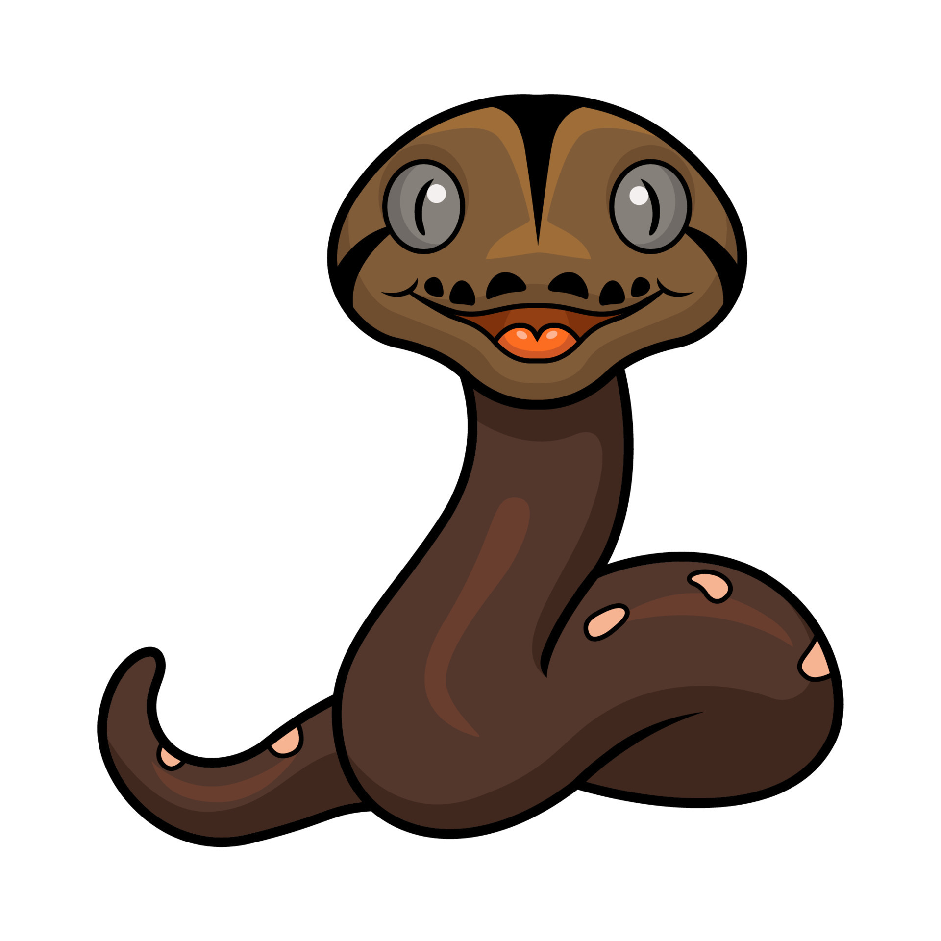 Cute golden child phantom reticulatus python cartoon 23751208 Vector ...