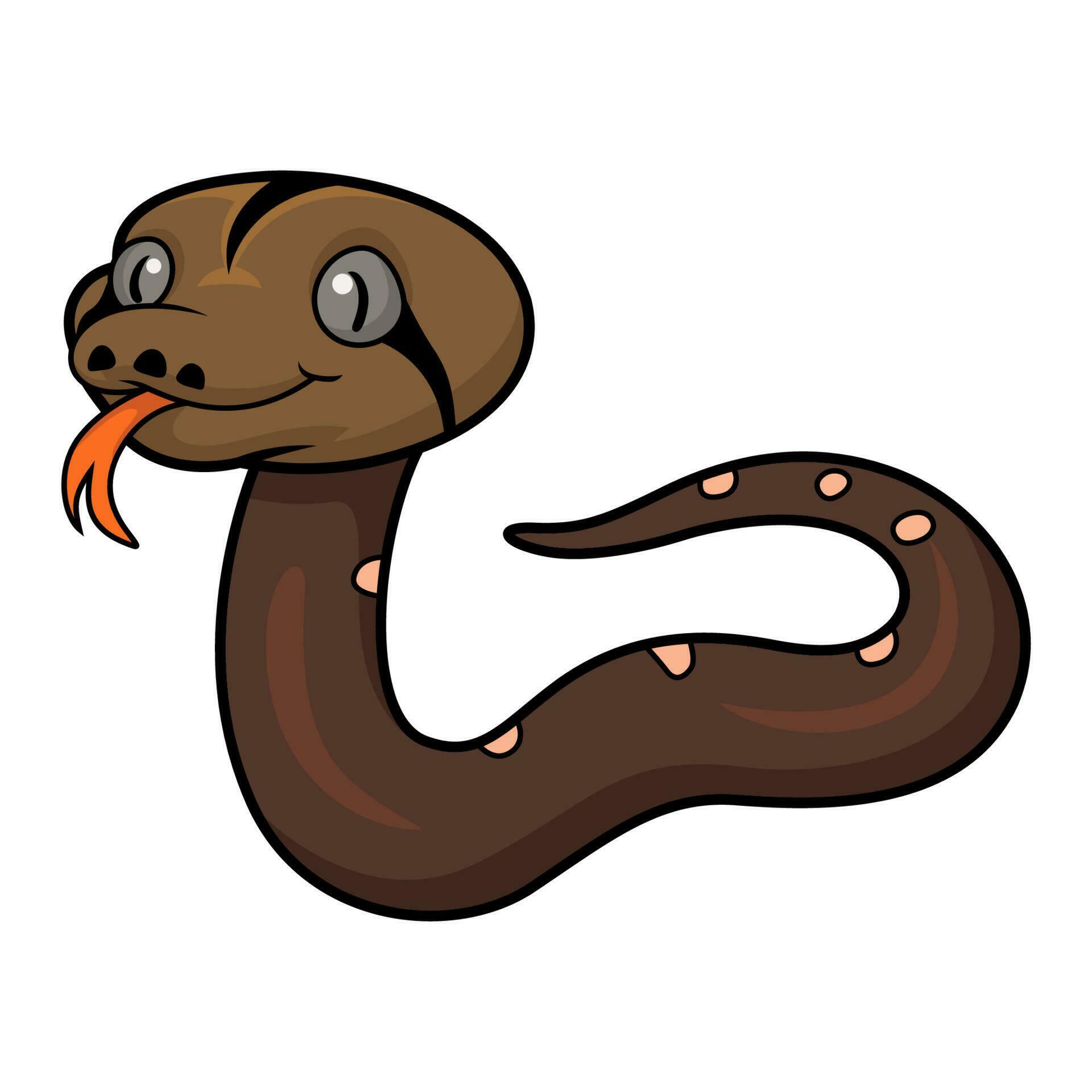 Cute golden child phantom reticulatus python cartoon 23751211 Vector ...