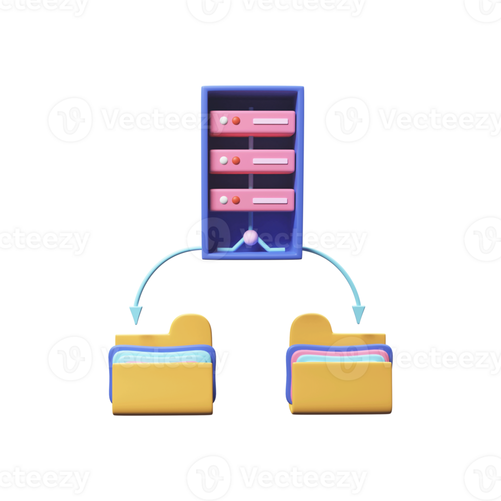 3D Render Of Attach Server Folder. png