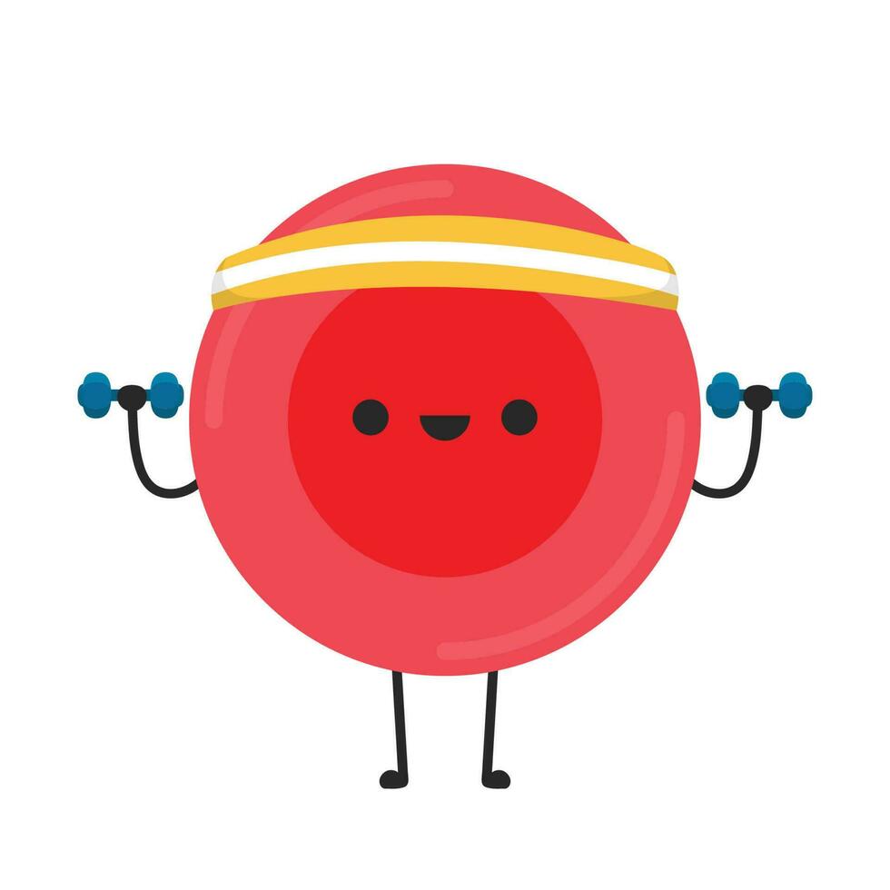 Red blood cell character design. Red blood cell vector. free space for text. Water symbol vector. vector