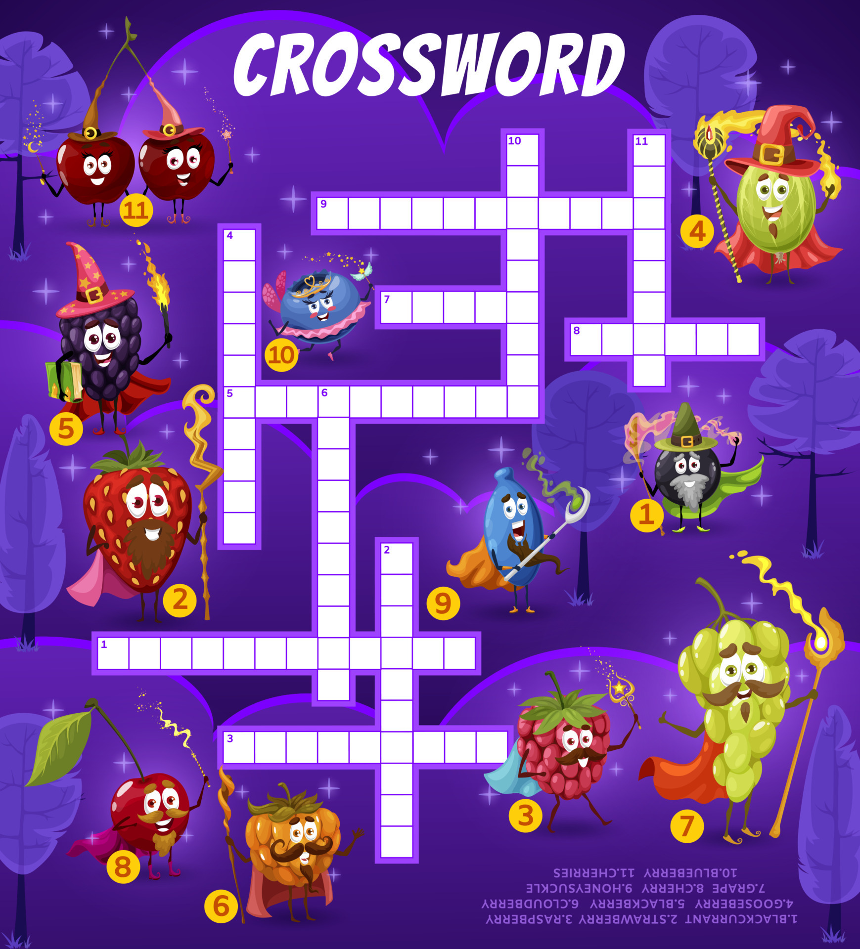 Crossword worksheet berry wizard mage warlock 23751288 Vector Art at Crossword worksheet berry wizard mage warlock 23751288 Vector Art at