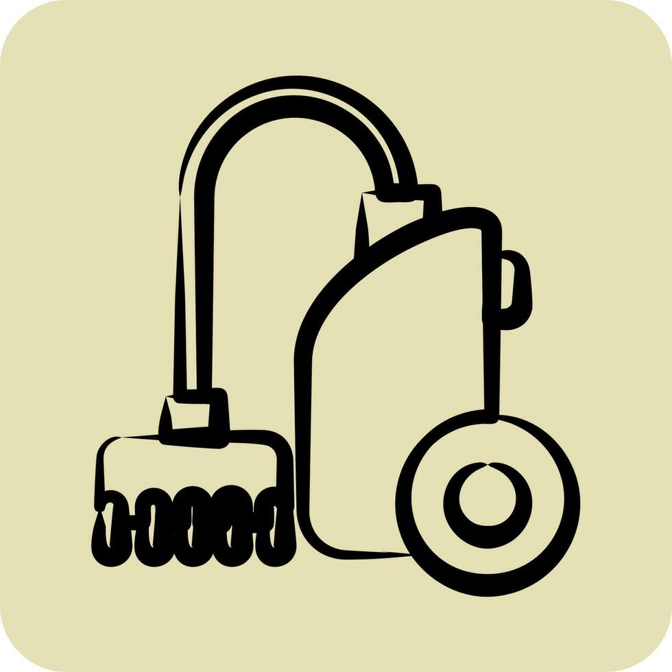 Icon Vacuum Cleaner. suitable for Kids symbol. hand drawn style. simple design editable. design template vector