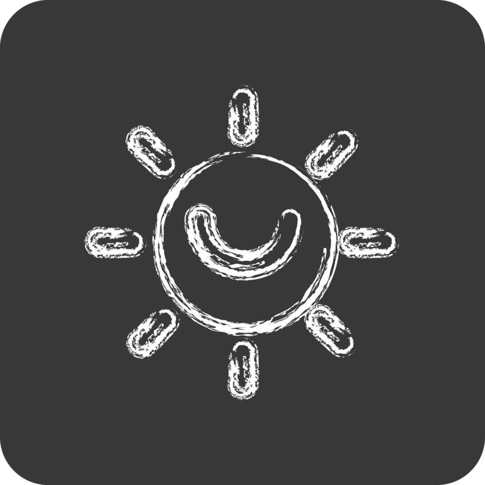 Icon Solar Power. suitable for Ecology symbol. chalk Style. simple design editable. design template vector