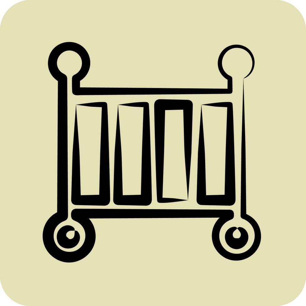 Icon Crib. suitable for Kids symbol. hand drawn style. simple design editable. design template vector