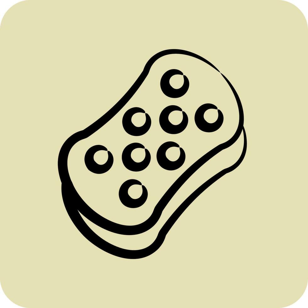 Icon Sponge. suitable for Kids symbol. hand drawn style. simple design editable. design template vector