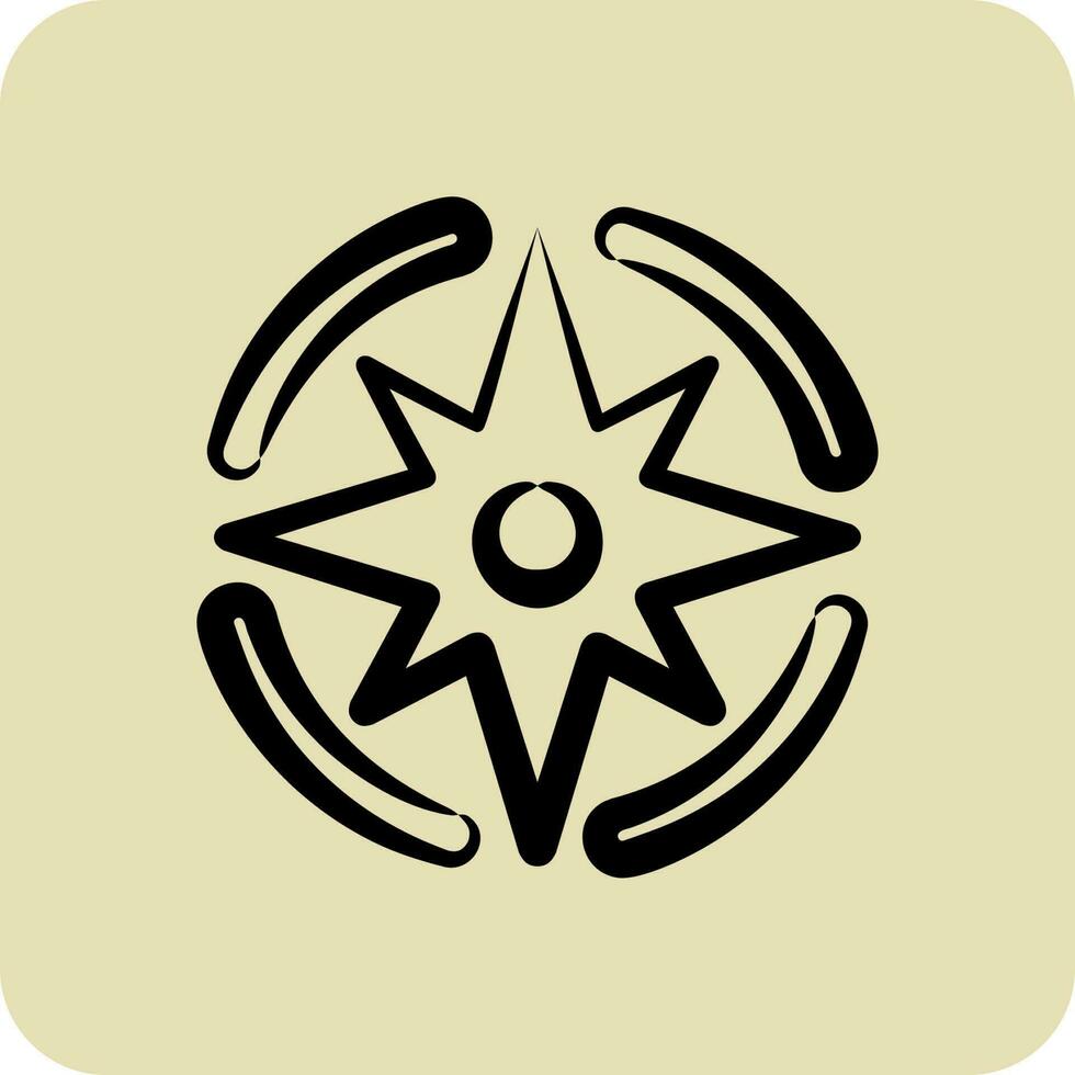 Icon Navigation. suitable for Startup symbol. hand drawn style. simple design editable. design template vector