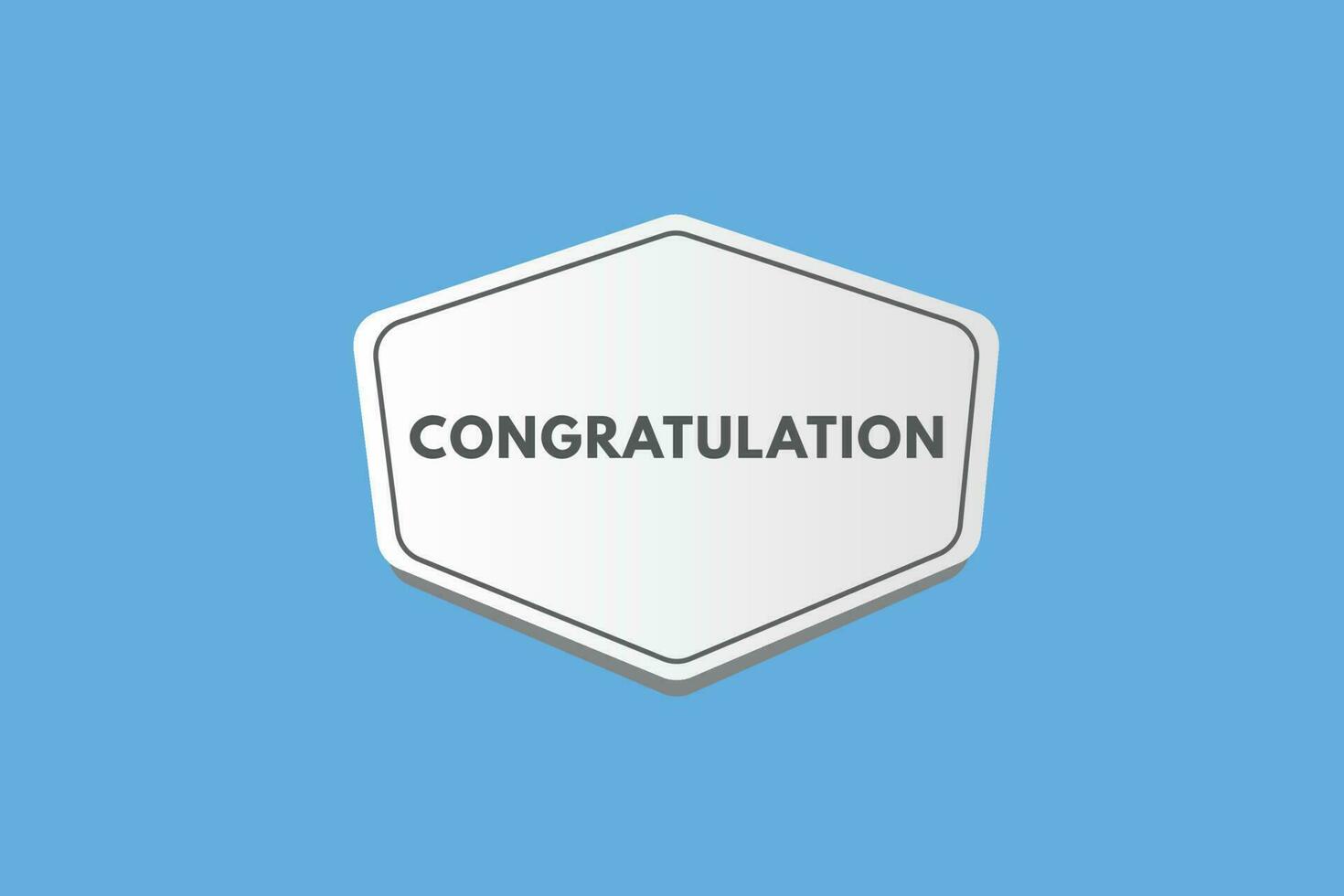 Congratulation text Button. Congratulation Sign Icon Label Sticker Web Buttons vector