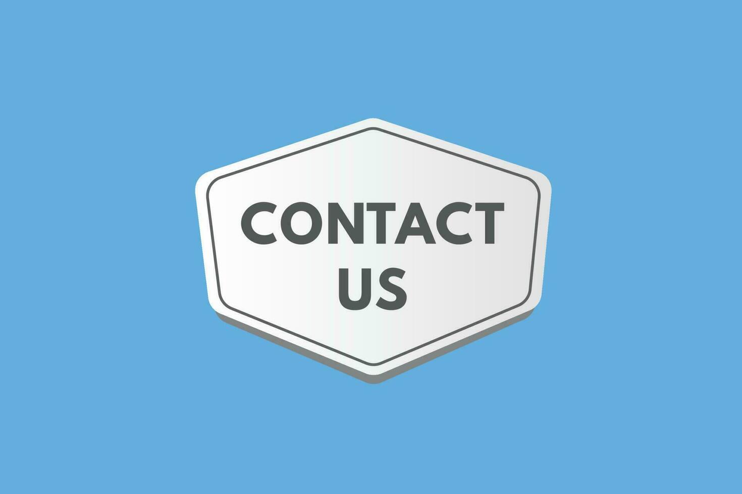 Contact Us text Button. Contact Us Sign Icon Label Sticker Web Buttons vector