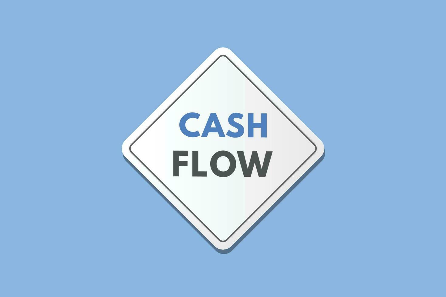 Cash flow text Button. Cash flow Sign Icon Label Sticker Web Buttons vector