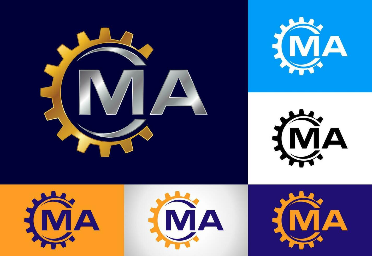 Initial Letter M A Logo Design Vector. Graphic Alphabet Symbol For Corporate Business Identity vector