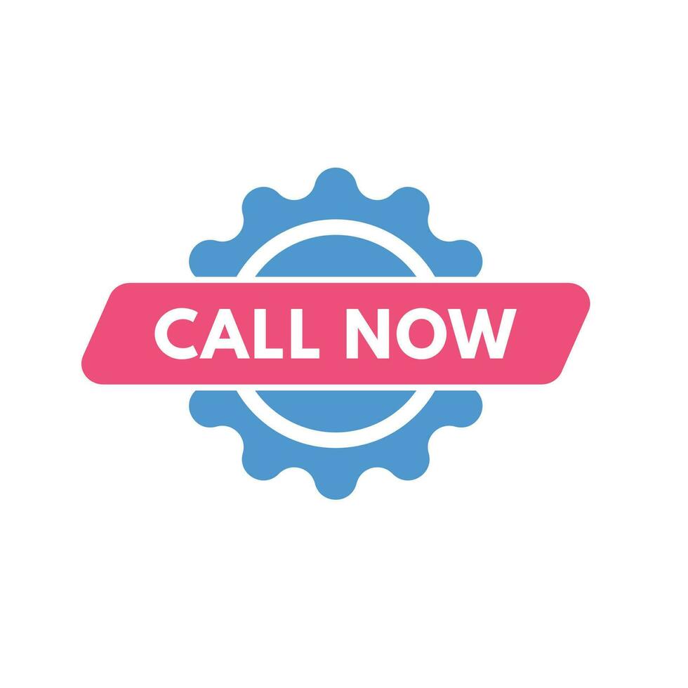 Call Now text Button. Call Now Sign Icon Label Sticker Web Buttons vector