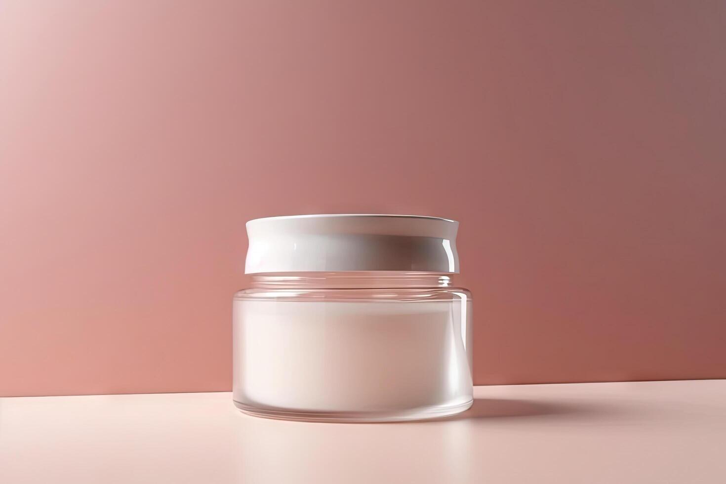 Cosmetics product for mock up, moisture cream bottle, skin care product scene, beauty product advertisement, cosmetic container,treating the skin, with . photo