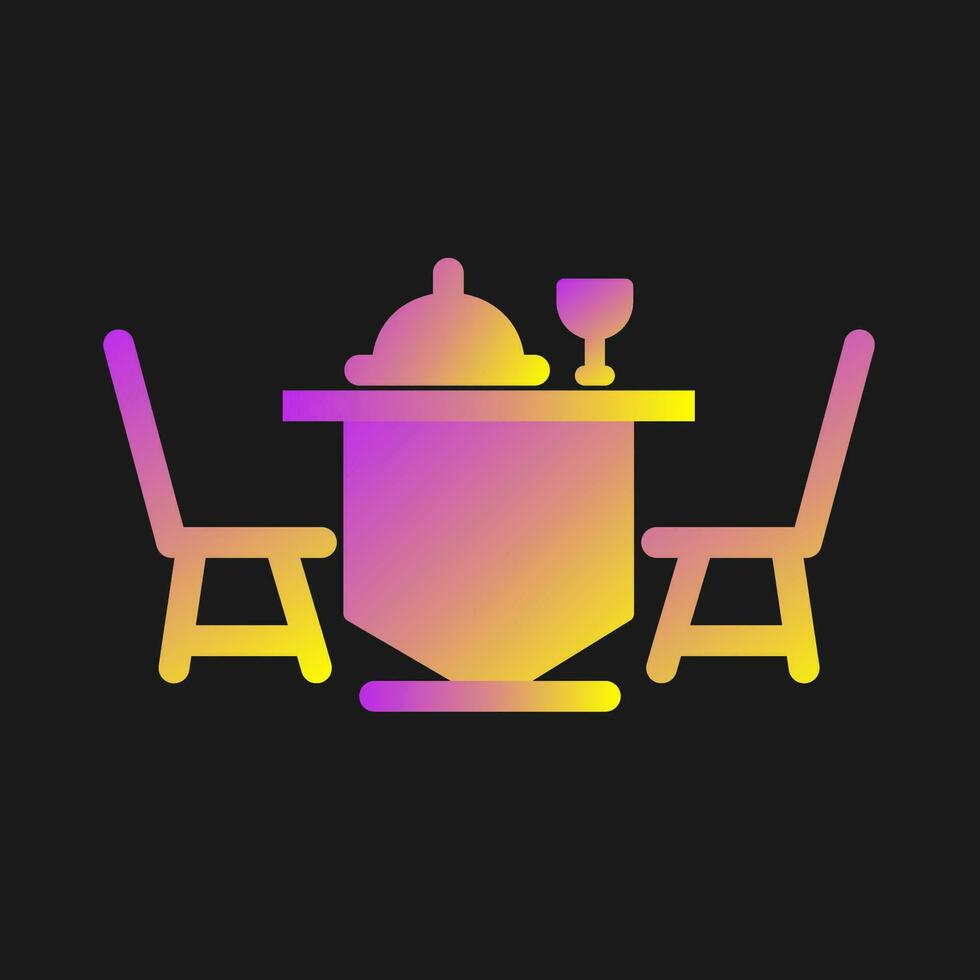 Dinner Table Vector Icon