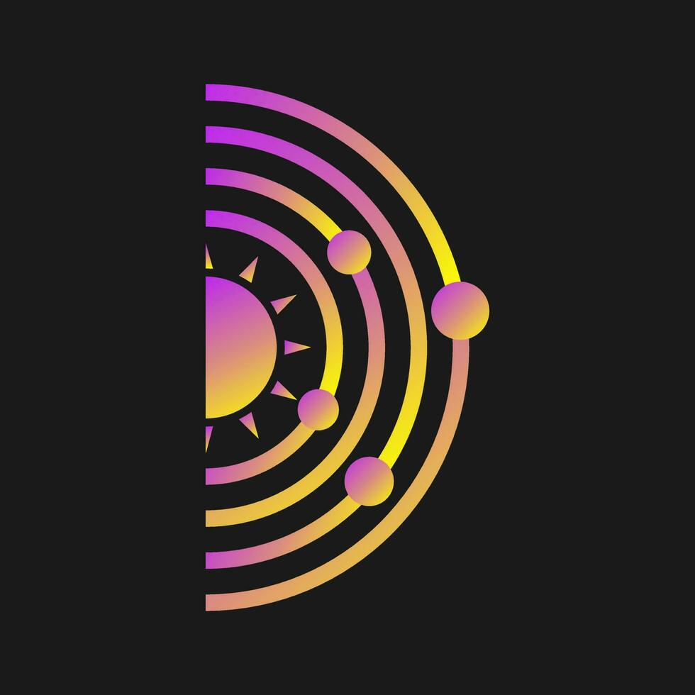 Solar System Vector Icon
