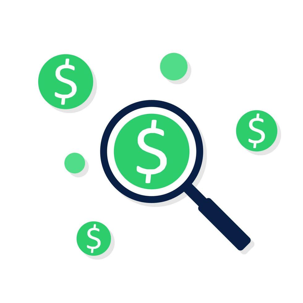 Profit analysis - Shadow icon vector isolated. Flat style vector illustration.