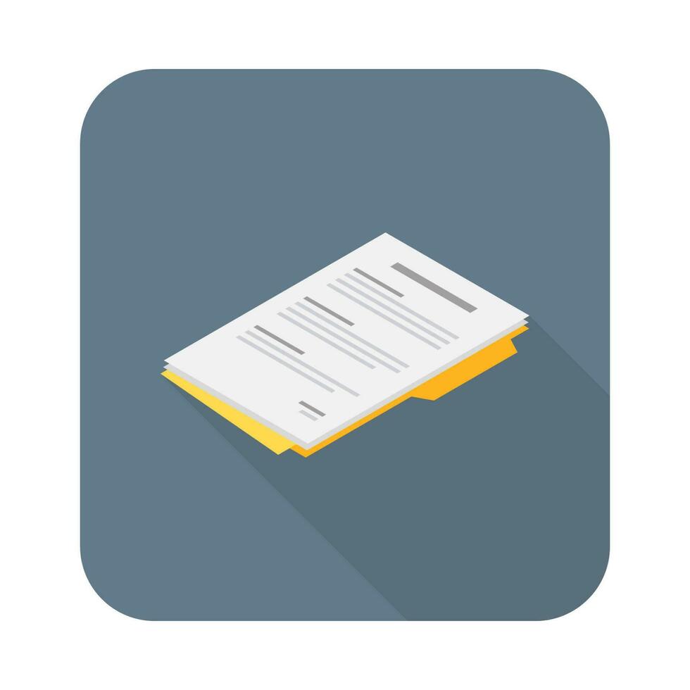 Document Isometric left view icon vector isometric. Flat style vector illustration.