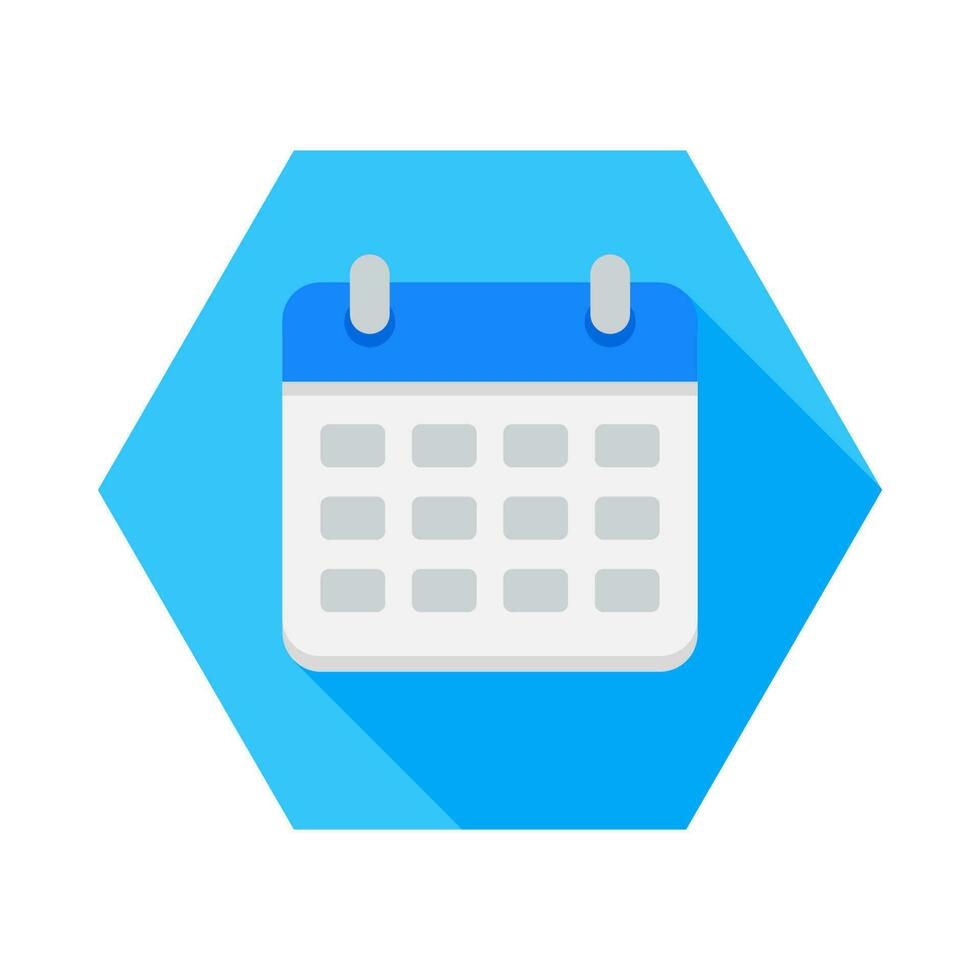 Calendar icon vector isolated. Flat style vector illustration.