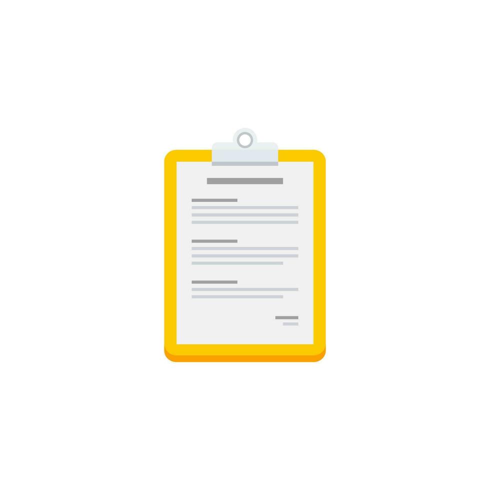 Clipboard - White Background icon vector isolated. Flat style vector illustration.