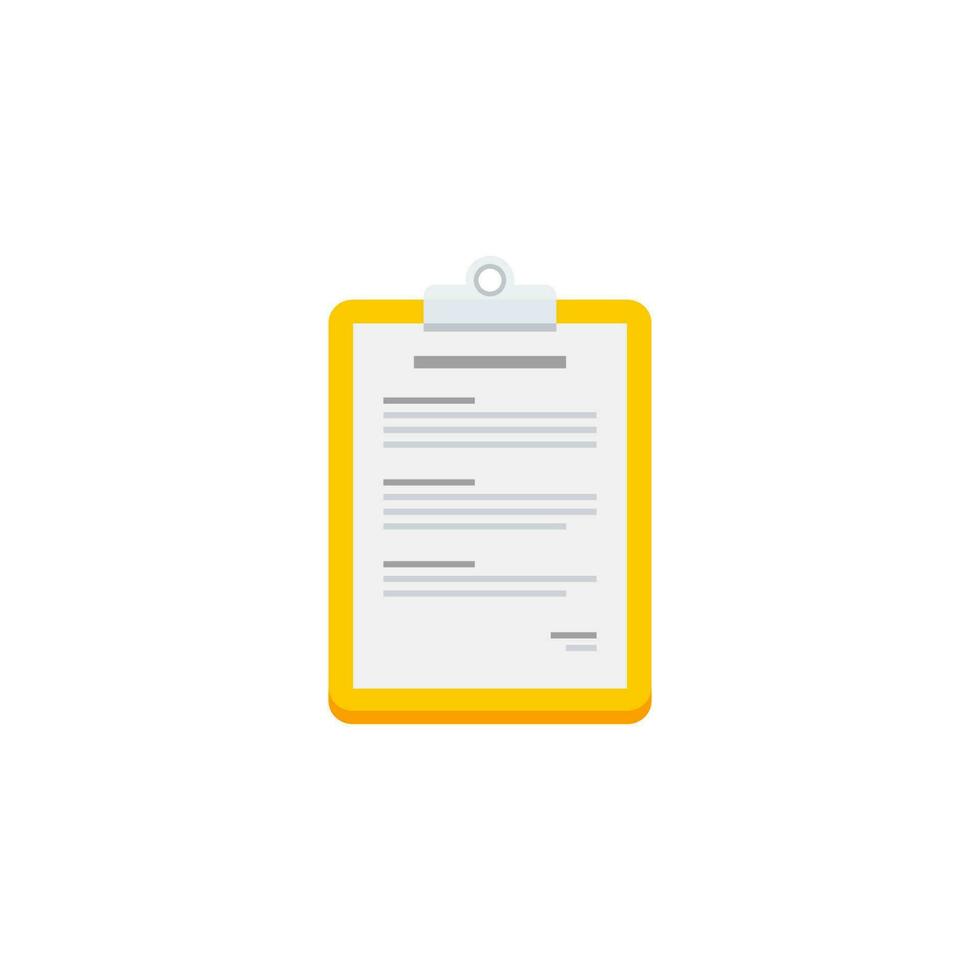 Clipboard - White Background icon vector isolated. Flat style vector illustration.