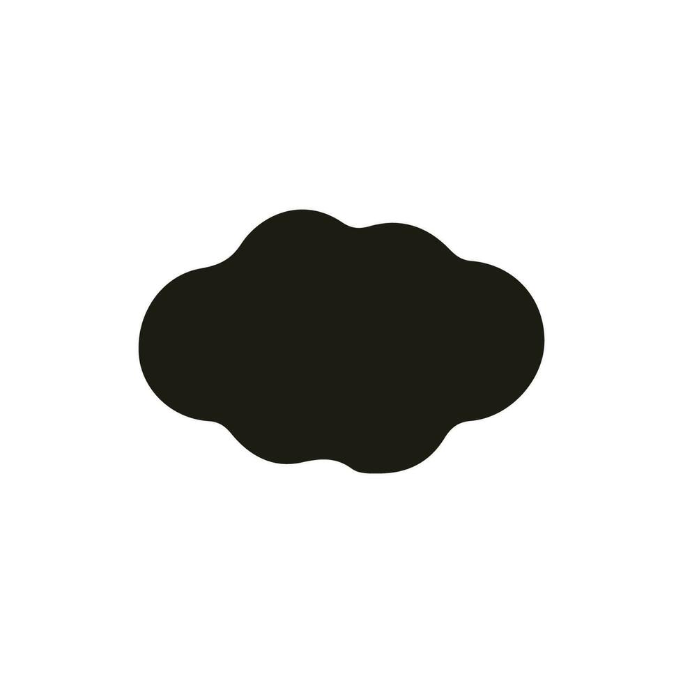 Solid cloud illustration, glyph icon vector