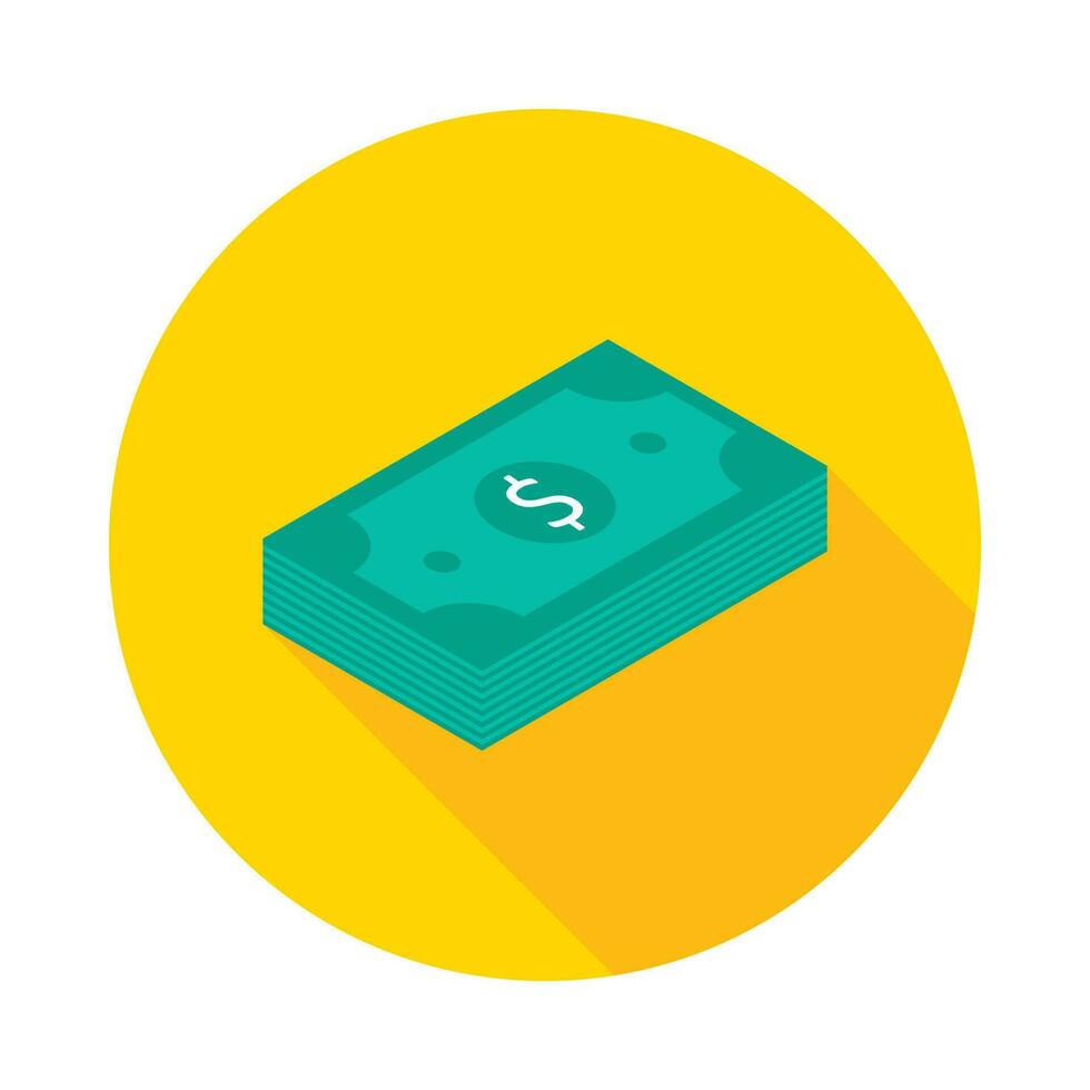 Dollar Money icon vector isometric. Flat style vector illustration.