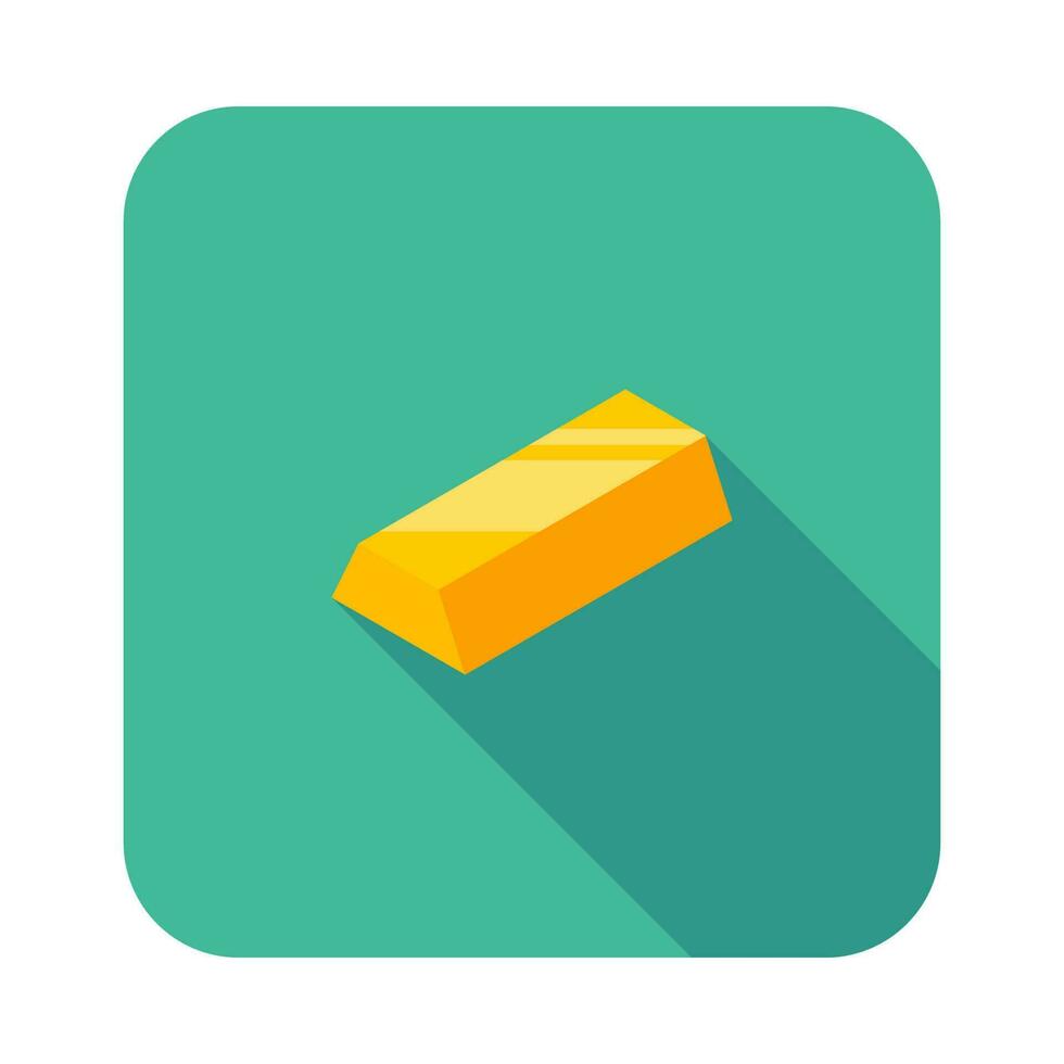 Gold Bar icon vector isometric. Flat style vector illustration.