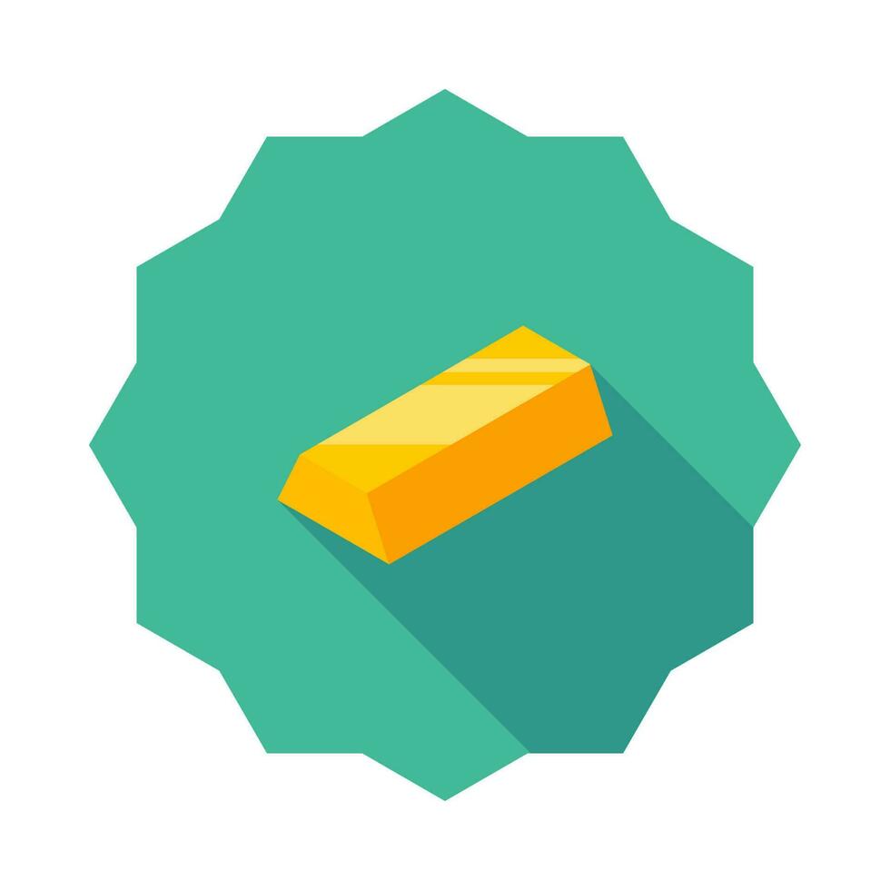 Gold Bar icon vector isometric. Flat style vector illustration.