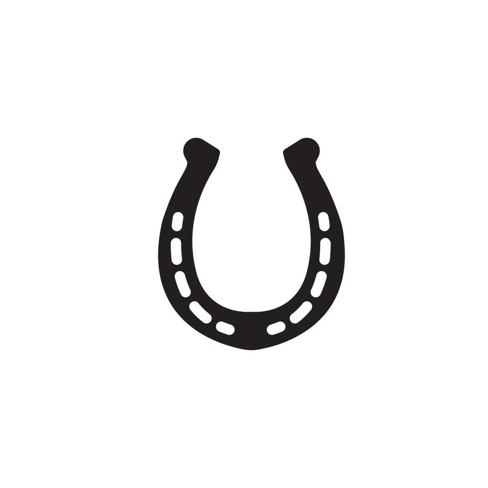 Horseshoe icon. Luck symbol. Vector