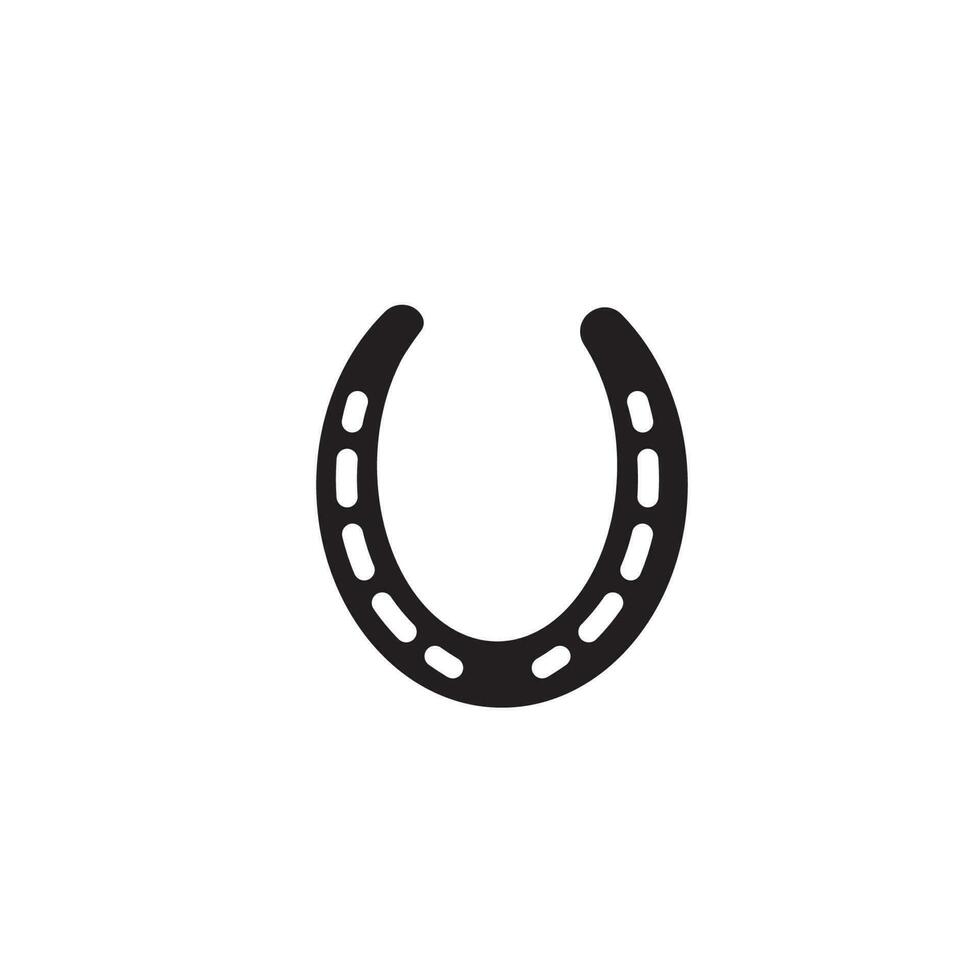 Horseshoe icon. Luck symbol. Vector