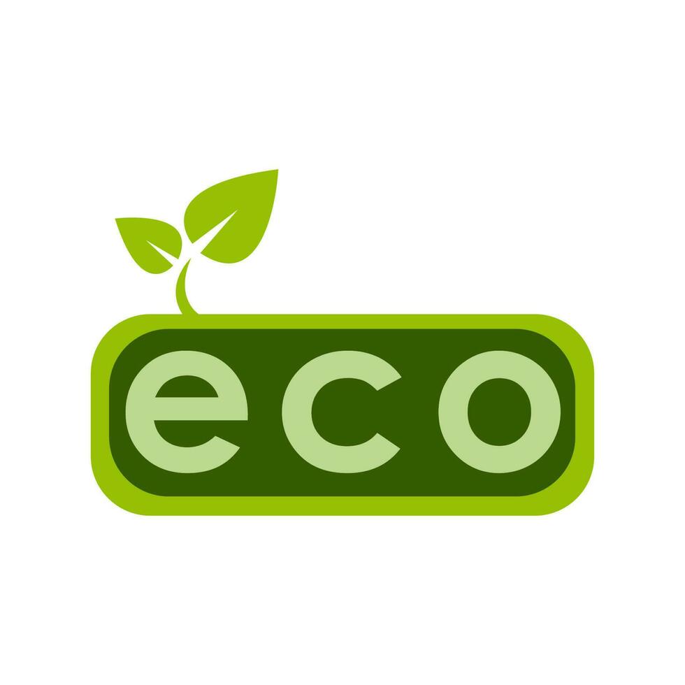 vector verde eco pegatinas, etiquetas o etiquetas