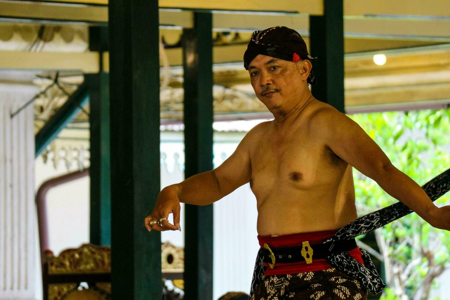 Yogyakarta, Indonesia on October 2022. Abdi dalem mataya, courtiers of the Yogyakarta Palace who are dancers. T photo