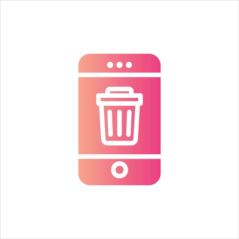 delete in flat design style vector