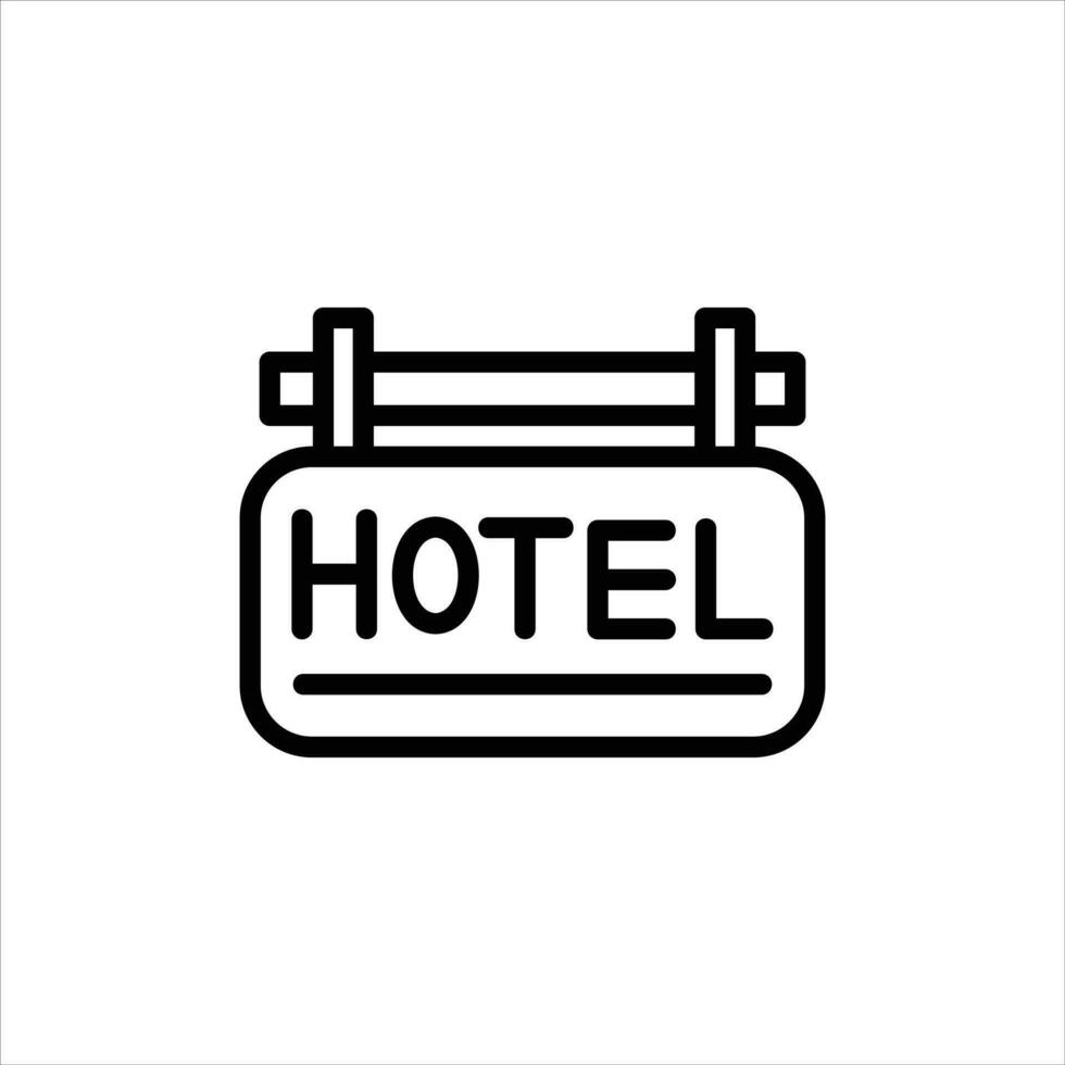 hotel en plano diseño estilo vector