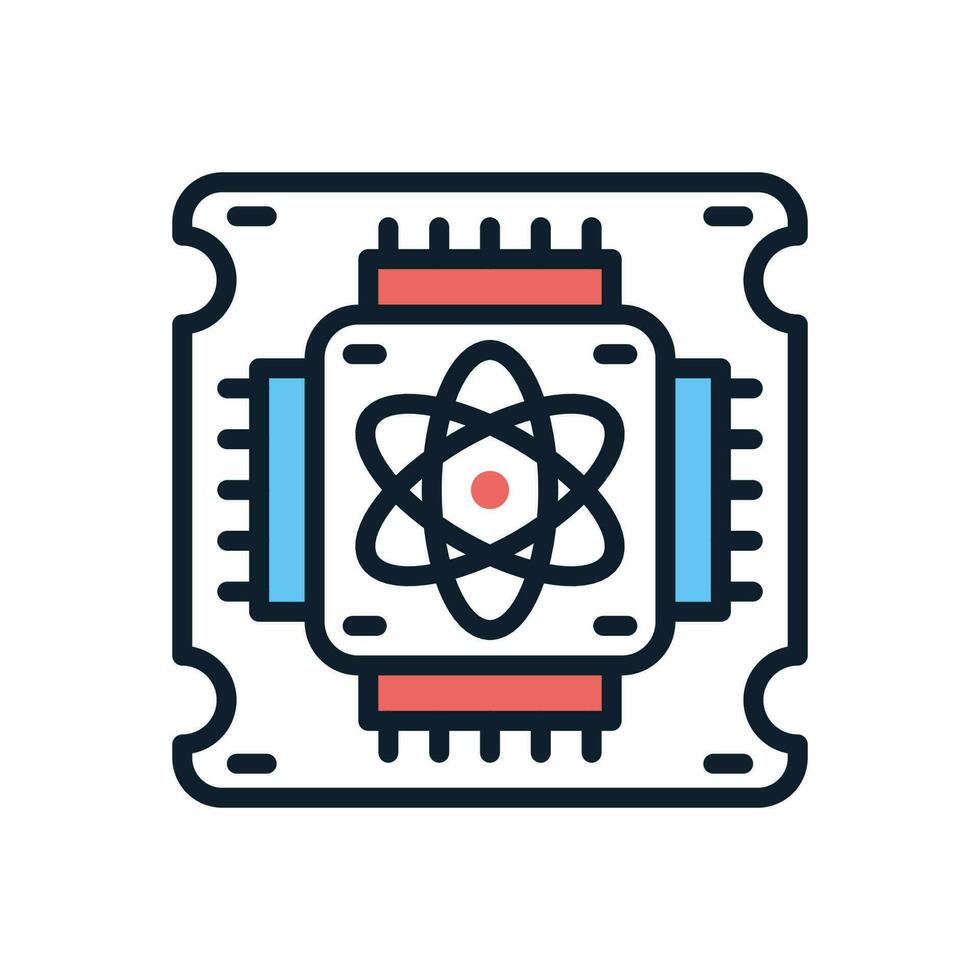 Quantum Computer icon in vector. Illustration vector